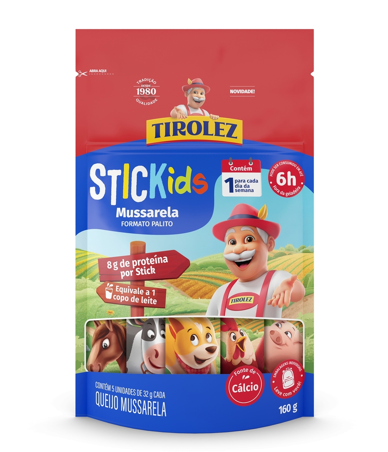 Tirolez lança snacks de queijo: SticKids e Stick On The Go Zero Lactose