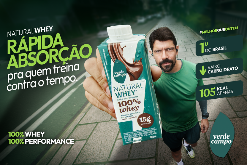 Verde Campo apresenta campanha de lançamento do primeiro shake 100 Whey do Brasil