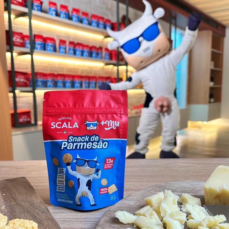 Scala e Mais Mu anunciam lançamento de snack proteico salgado feito 100 de queijo parmesão